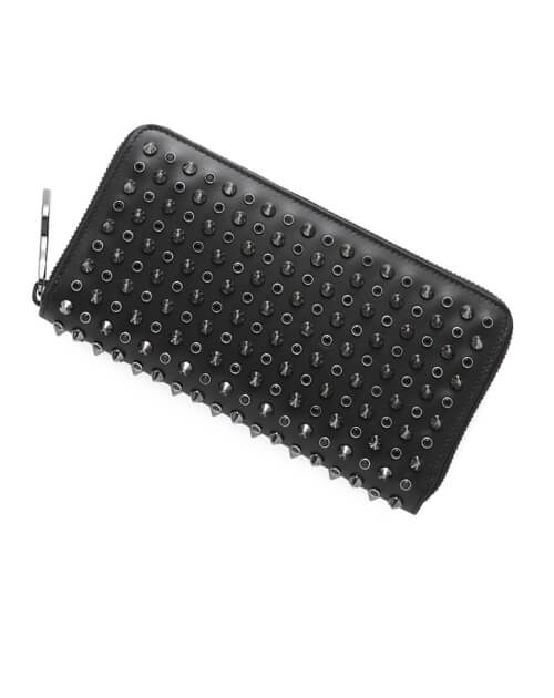 クリスチャン ルブタンコピー 　2015年春夏新作カーフスキン　ラウンドファスナー長財布PANETTONE WALLET CALF P/SPIKES/RING 1155016 B071